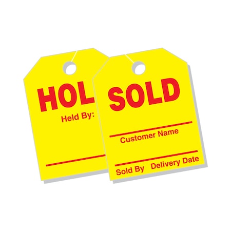 Ez Line Hold/Sold Rearview Mirror Hang Tag (50 Pack) Pk 280-SH